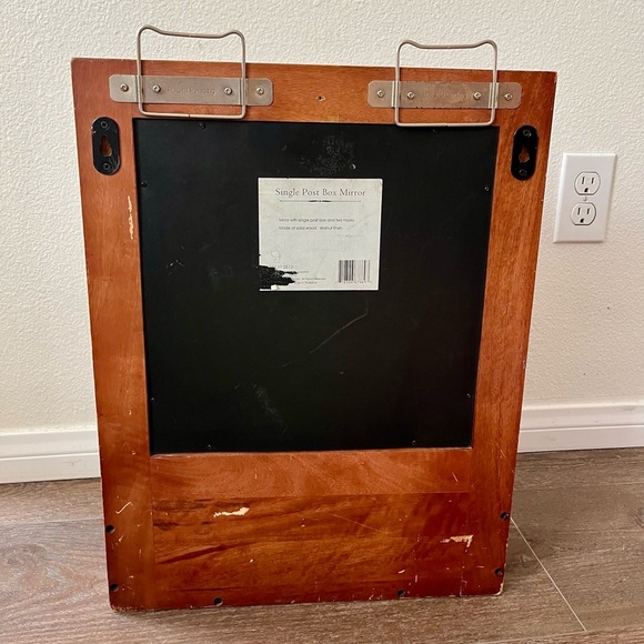 Vintage single post box mirror w 4. L 15. H 19 inch - Picture 6 of 15